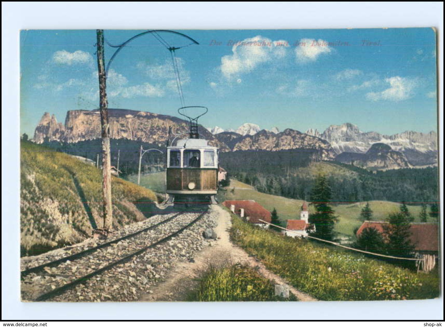 XX004315/ Rittnerbahn Mit Den Dolomitern Südtirol Italien AK 1909 - Sonstige & Ohne Zuordnung