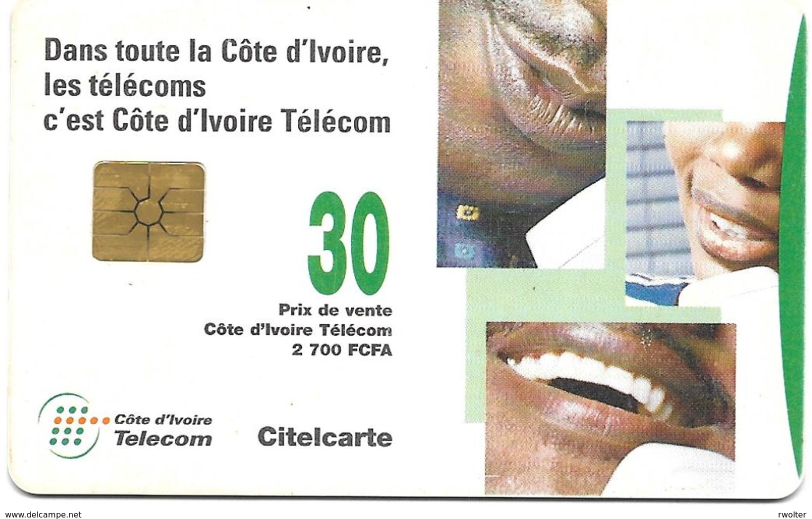 @+  Cote D'Ivoire - Citelcarte - People On Telephones (Gem1B) - Costa D'Avorio