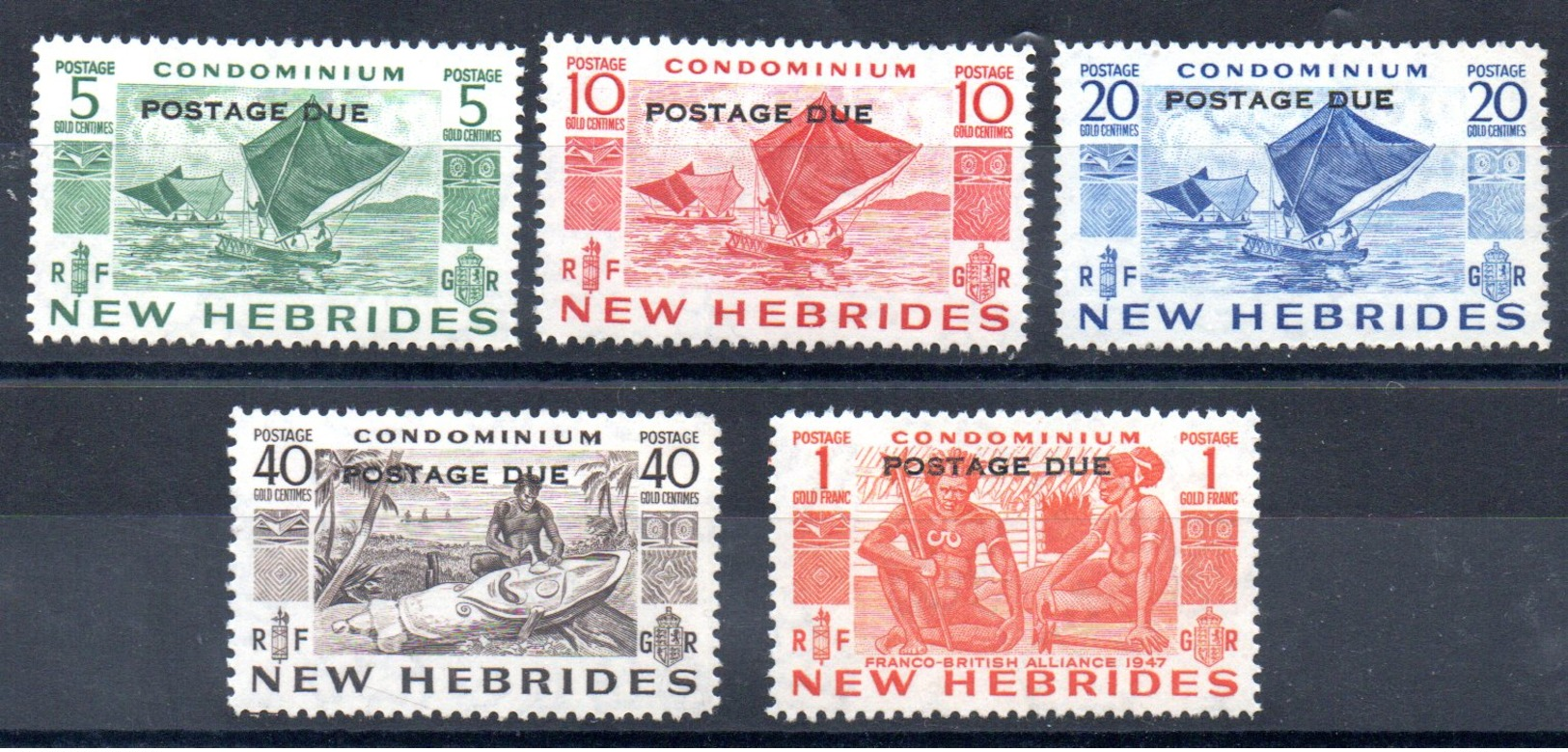 NLE HEBRIDES - YT Taxe N° 31 à 35 - Neufs ** - MNH - Cote: 49,20 € - Segnatasse