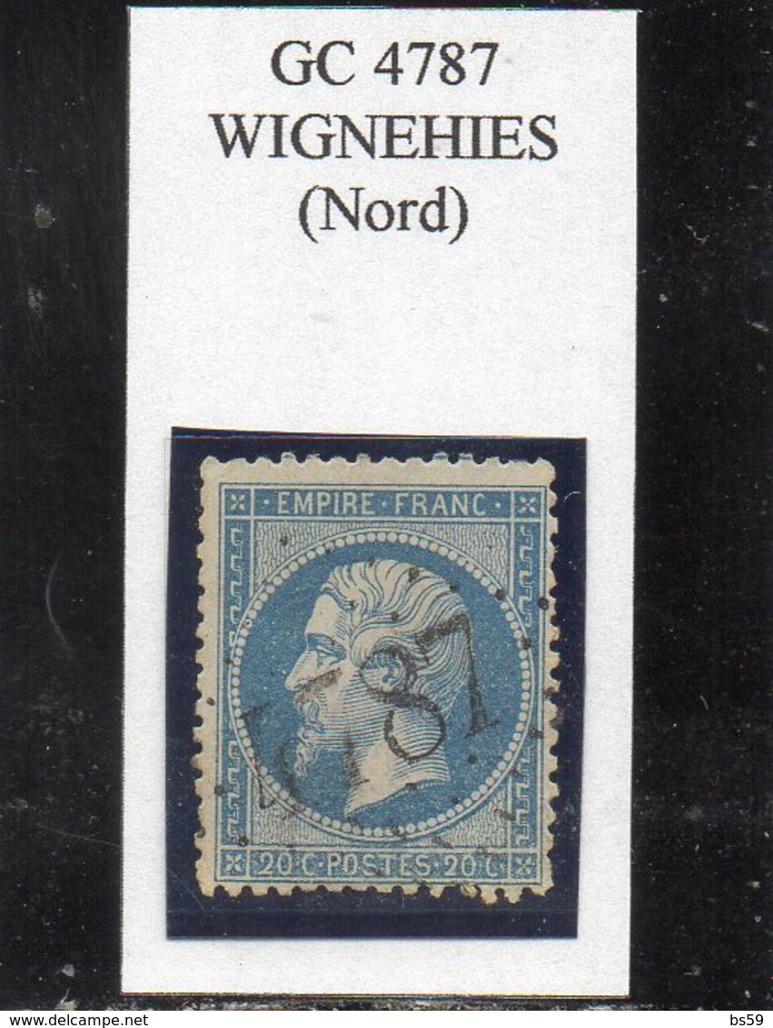 Nord - N° 22 Obl GC 4787 Wignehies - 1862 Napoleone III