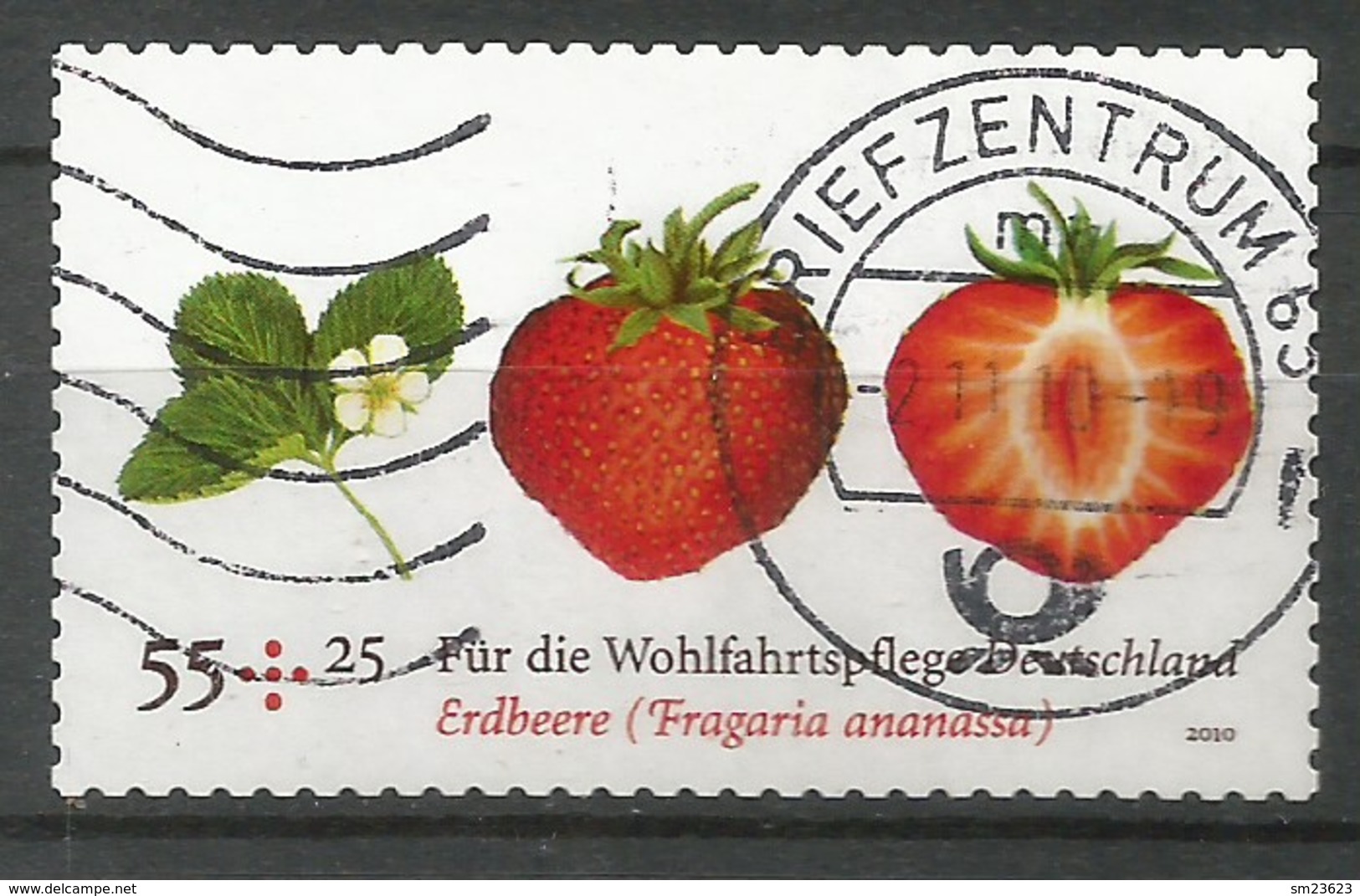 BRD 2010  Mi.Nr. 2777, Erdbeere - Wohlfahrtspflege - Selbstklebend / Self-adhevise - Gestempelt / Fine Used / (o) - Gebruikt