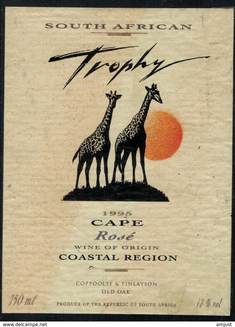 Etiquette De Vin // Afrique Du Sud, Rosé, Les Girafes - Afrique Du Sud