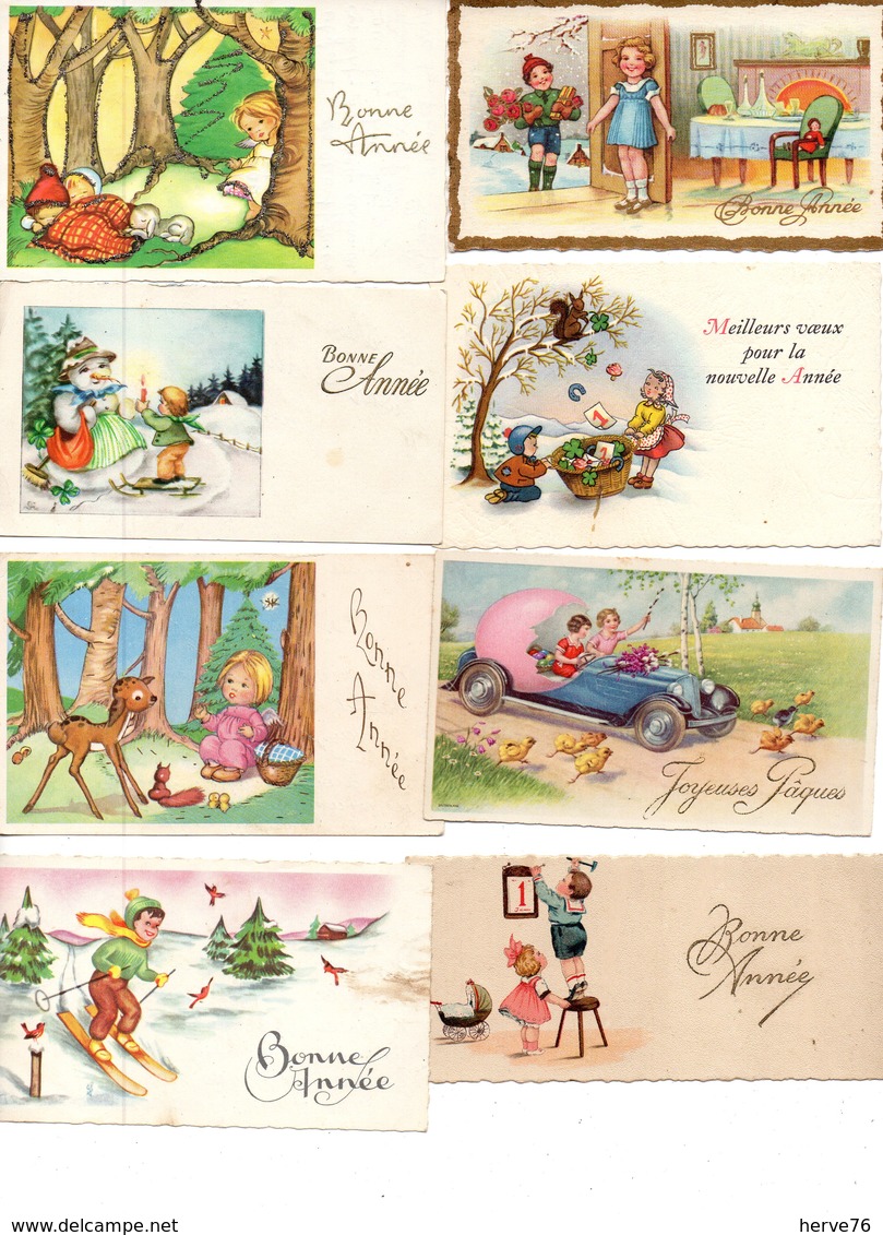 LOT 26 Mignonnettes - Bonne Année - Enfant - Enfants - Illustrateur - 5 - 99 Cartes