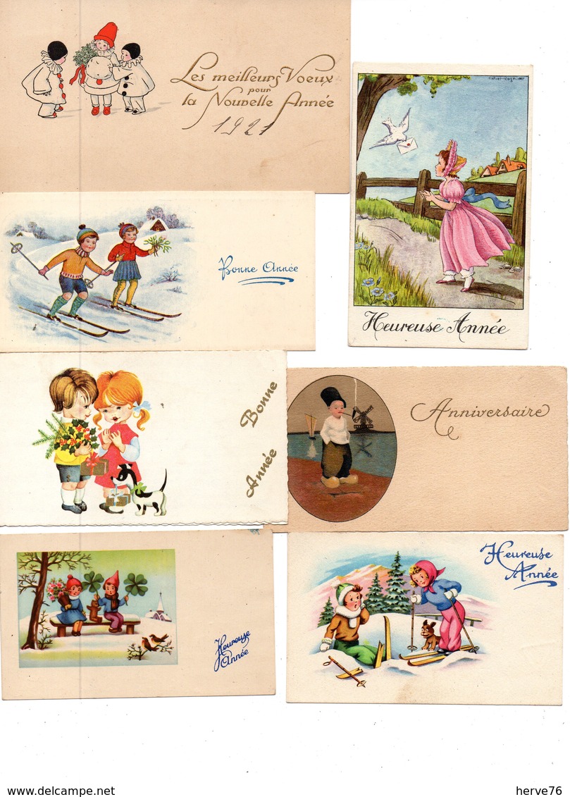 LOT 26 Mignonnettes - Bonne Année - Enfant - Enfants - Illustrateur - 5 - 99 Cartes