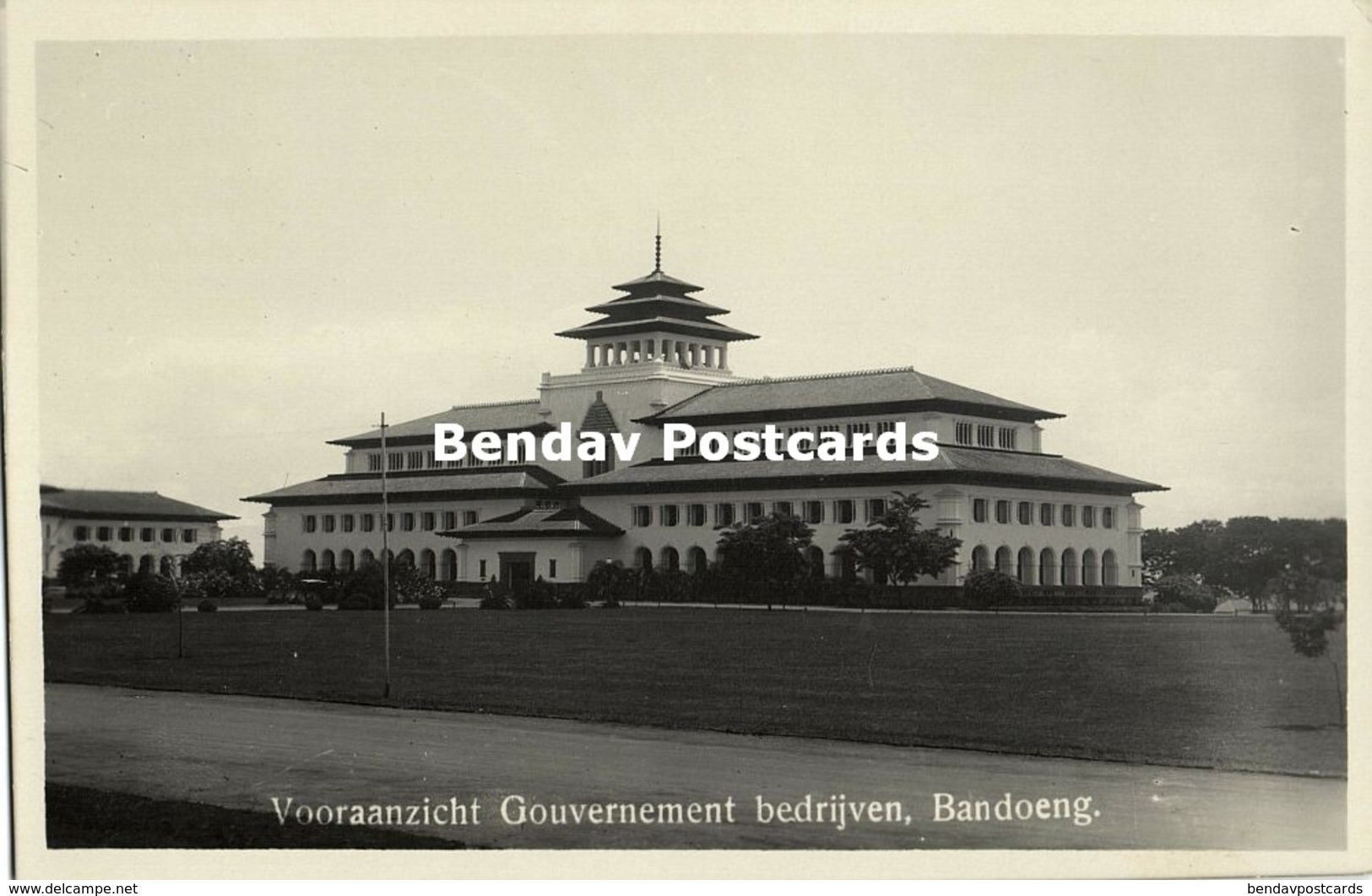 Indonesia, JAVA BANDUNG, Gedung Sate, Built 1920 Architect J. Gerber, RPPC (4) - Indonesië