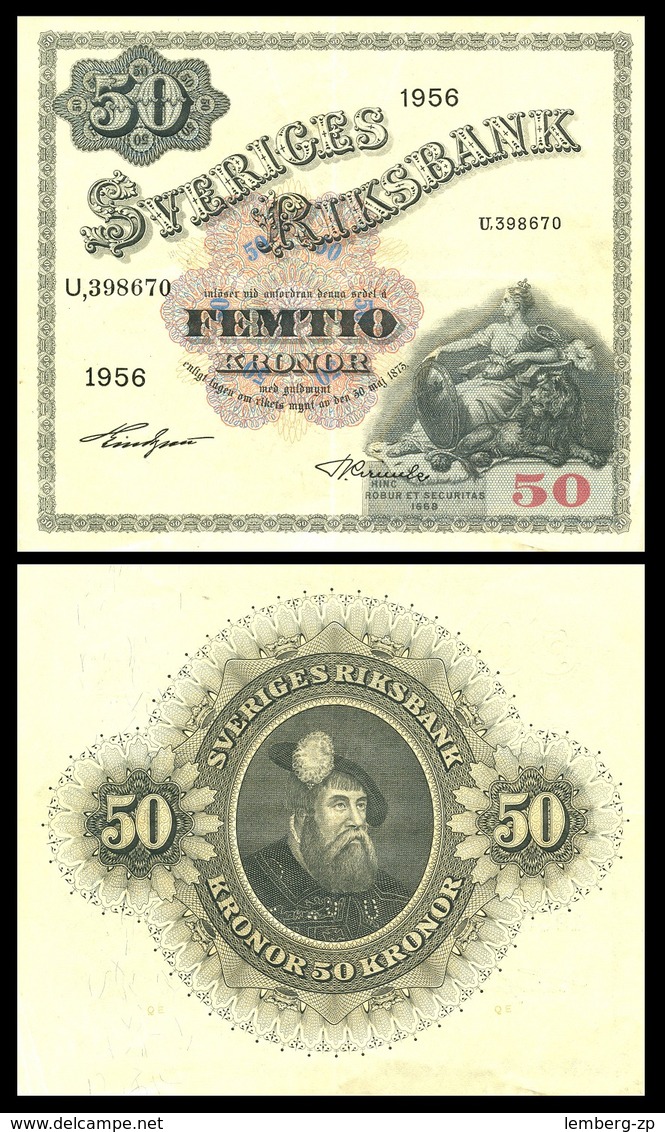 Sweden - 50 Kronor 1956 VF Lemberg-Zp - Suède