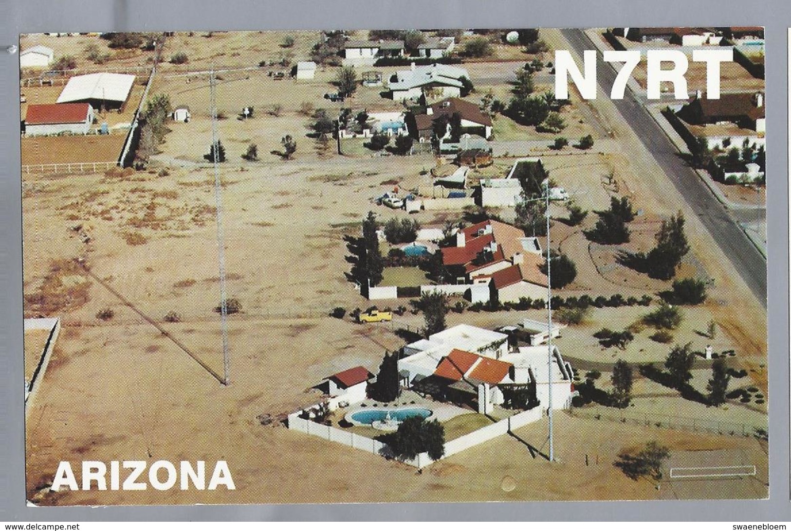 US.- QSL KAART. CARD. N7RT. ARIZONA. HARDY LANDSKOV, PHOENIX, AZ. MARICOPA COUNTY. USA. - Radio-amateur