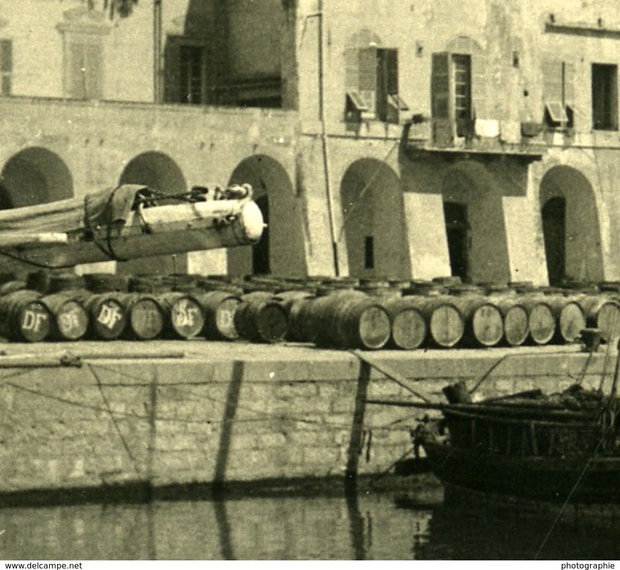 Italie Oneglia Le Port Bateaux Ancienne Photo Stereo NPG 1900 - Stereoscopic