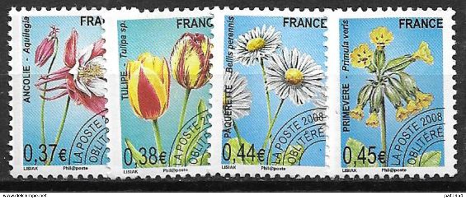 France 2008 Préoblitérés N° 253/256 Neufs Orchidées à 20% De La Cote - 1989-2008