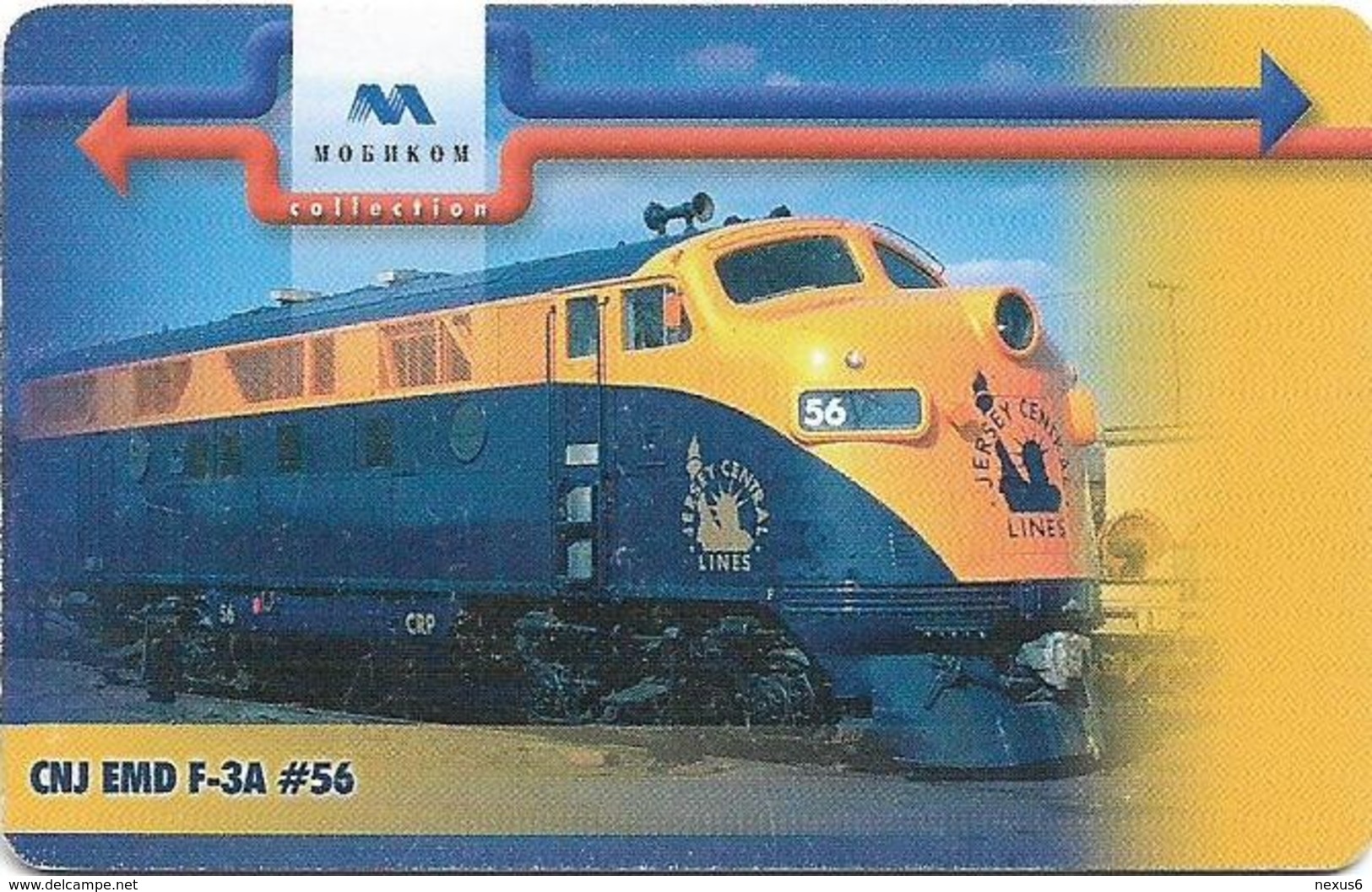 Bulgaria - Mobika (chip) - Train CNJ EMD F-3A #56 - Exp.10.2002, 60Units, 50.000ex, Used - Bulgarie