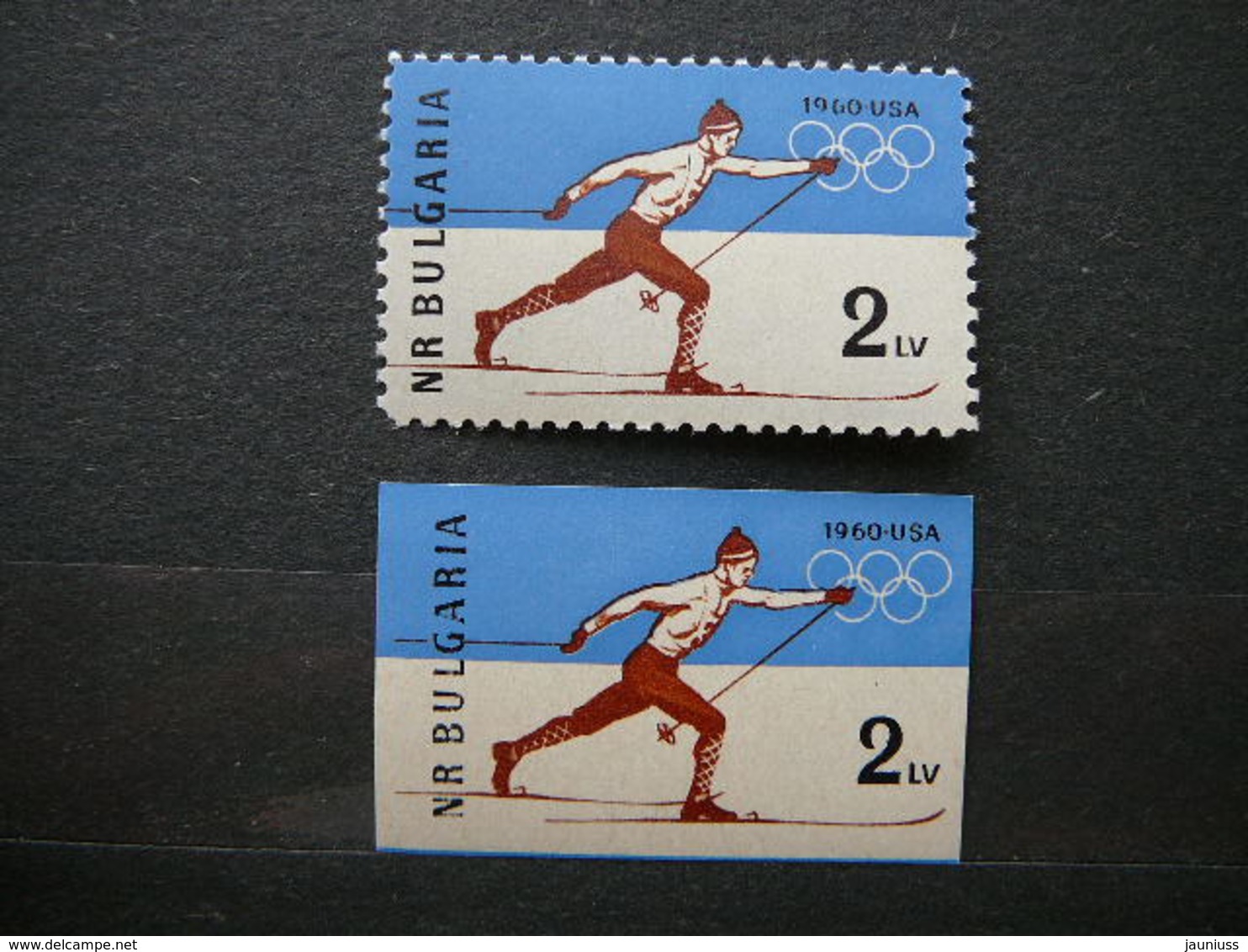 Winter Olympics, Squaw Valley # 1960 Bulgaria MNH #  Nordic Skiing - Inverno1960: Squaw Valley