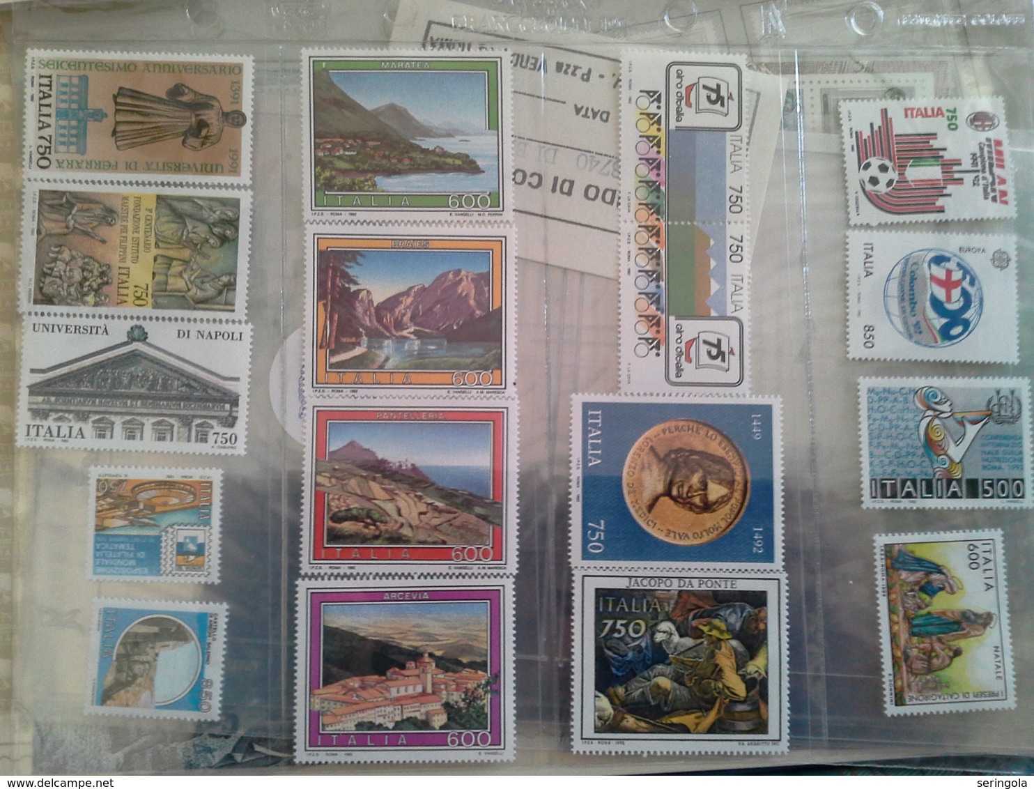 Stamps Italia 1992  Novo - Collections (with Albums)