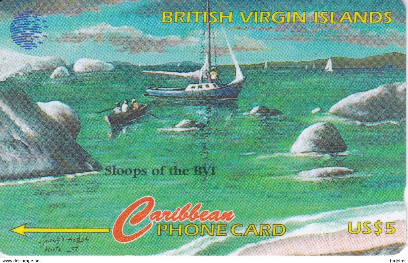 TARJETA DE VIRGIN ISLANDS DE UN VELERO  (SHIP)  193CBVF - Vierges (îles)