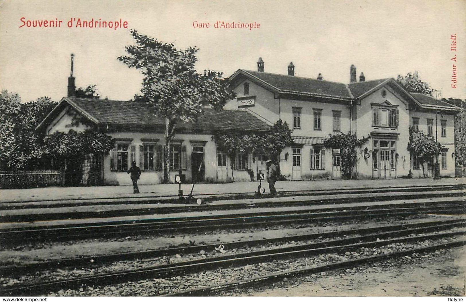 Souvenir D'Andrinople - Edirne - La Gare - Station Bahnhof Railway - Turkey Turquie - TP + Cachets + Oblitérations - Turquie