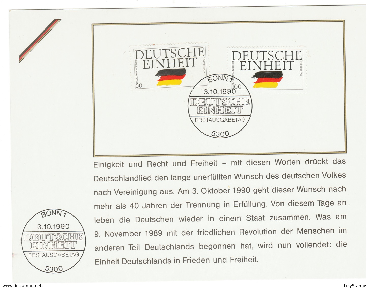 Bondsrepubliek Duitsland / Deutschland FDC Booklet Einigkeit Und Recht Und Freiheit 1990 2x FDC LOOK SCANS - Andere & Zonder Classificatie