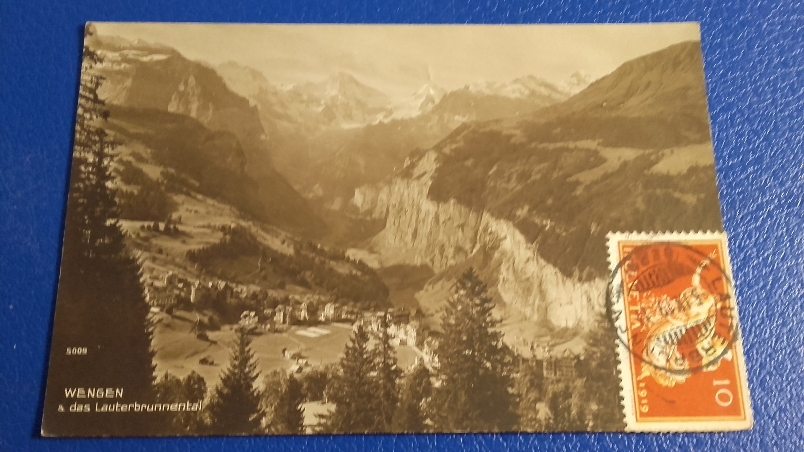 Ancienne Carte Postale Suisse : Wengen : Valeur Philatèlique " Affranchissement Au Vèrso " - Wengen