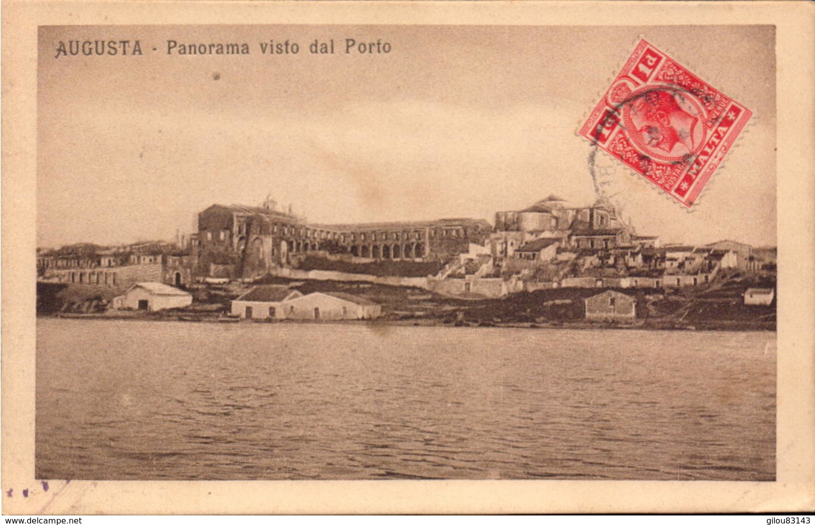 Italie, Sicile, Augusta, Panorama Visto Dal Porto       (bon Etat) - Otros & Sin Clasificación