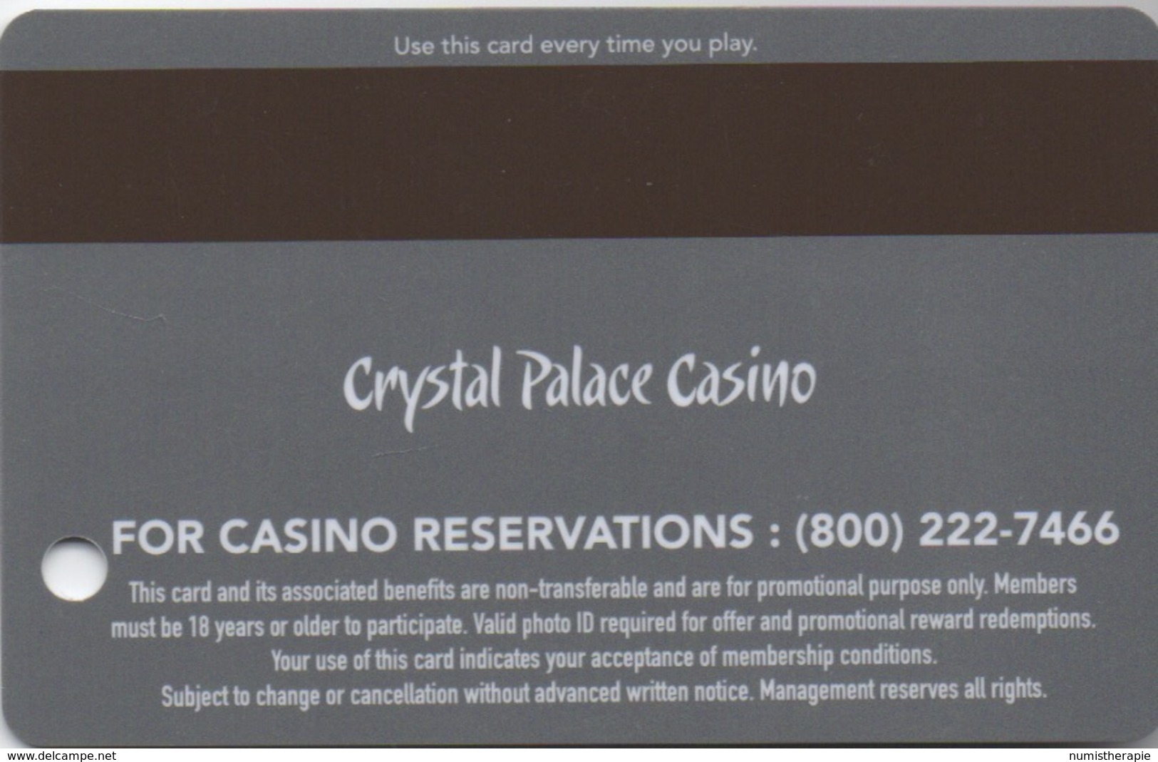 Bahamas : Carte Casino Passport Rewards : Crystal Palace Casino (Percée) - Cartes De Casino