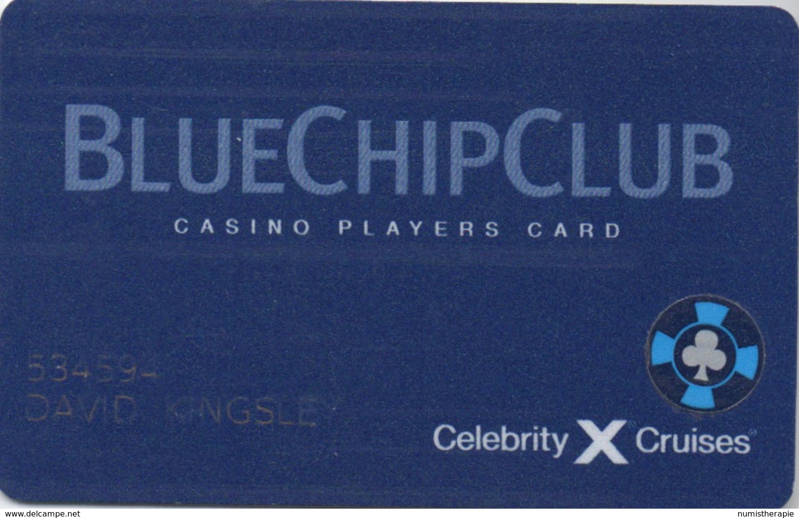 Celebrity Cruises : Casino Players Card : Blue Chip Club - Cartes De Casino