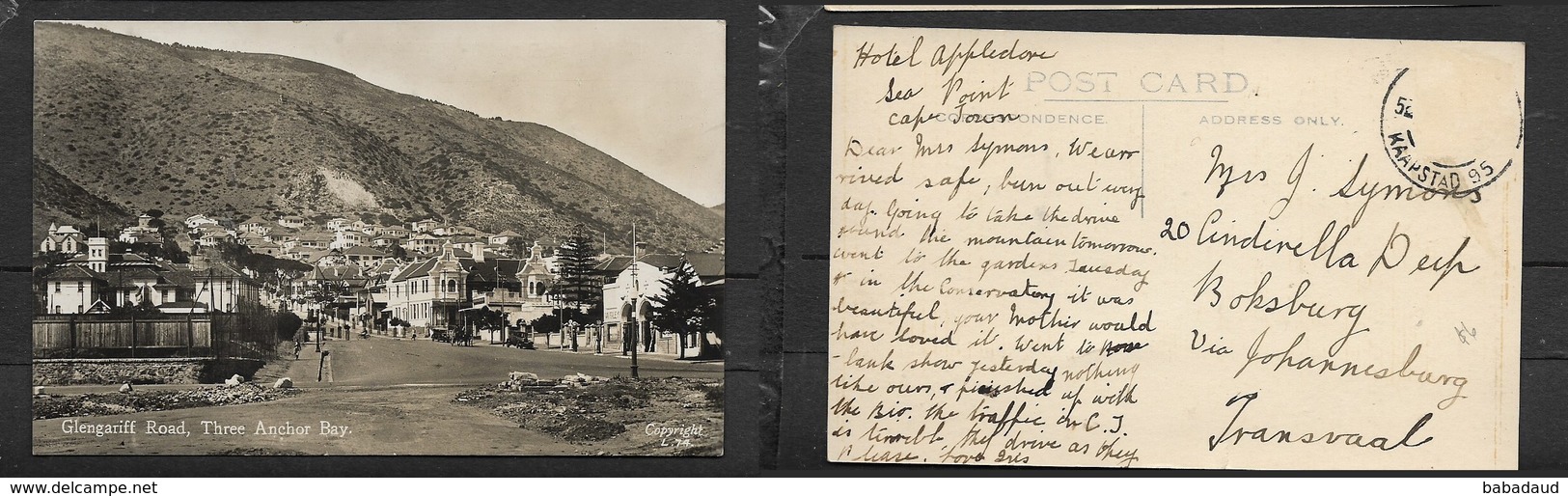 S. Africa, Glengarrif Road, Three Anchor Bay, Photo, Used, Stamp Removed - Südafrika