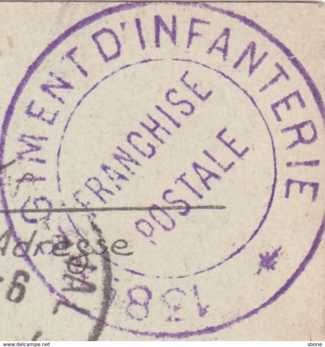 Cachet 138ème Régiment D'infanterie Sur Carte Poitiers - Façade Du Palais De Justice - Oorlog 1914-18