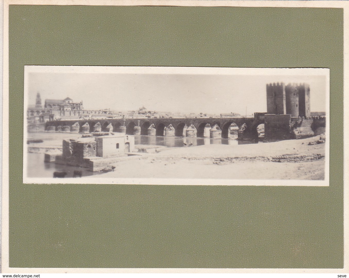 ESPAGNE CORDOUE CORDOBA Le Pont  Années '20. Photo Amateur Format Environ 7,5 X 1,5 Cm - Lugares