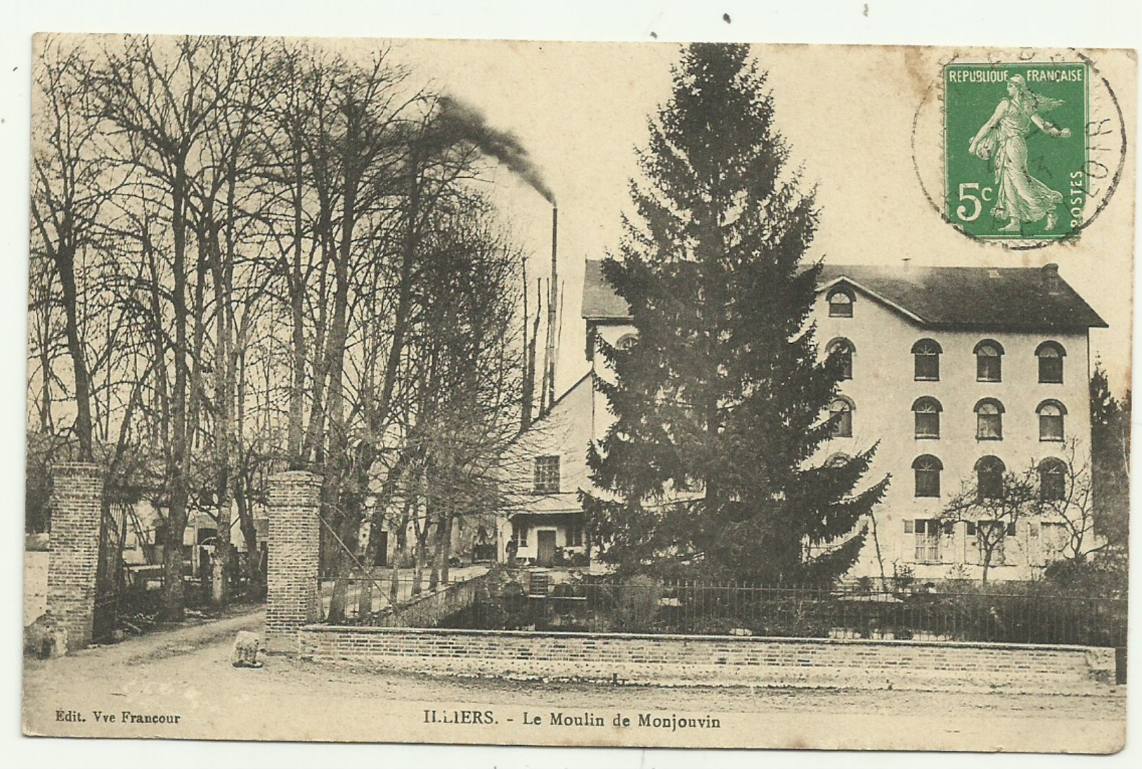 Belle Cpa  EURE ET  LOIR    ILLIERS.   Le Moulin De Monjouvin - Illiers-Combray