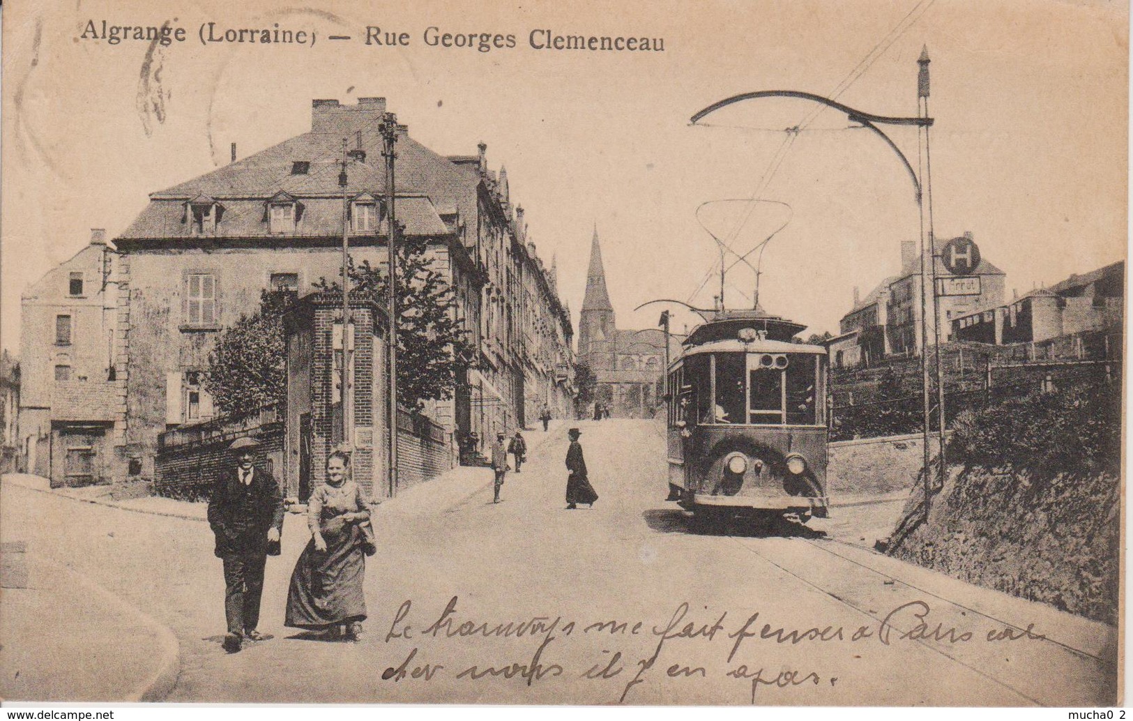 57 - ALGRANGE - RUE CLEMENCEAU - TRAMWAY BEAU PLAN - Other & Unclassified