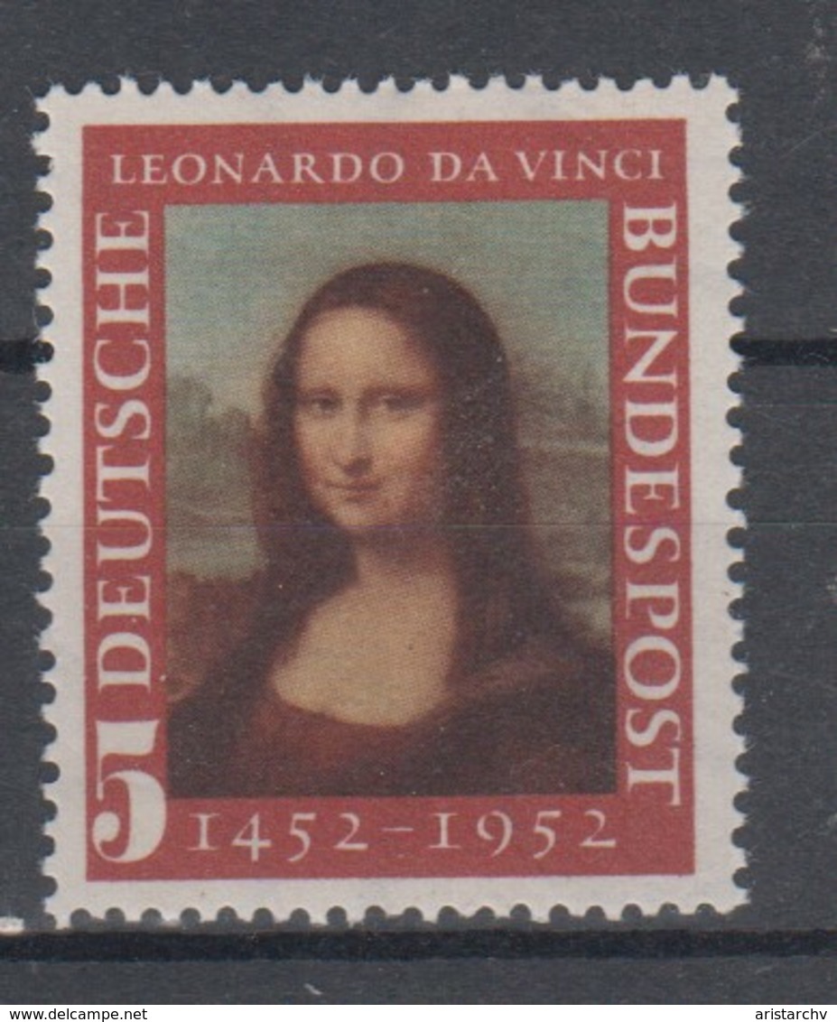 GERMANY 1952 ART LEONARDO DA VINCI MONA LISA GIOCONDA - Impressionismus