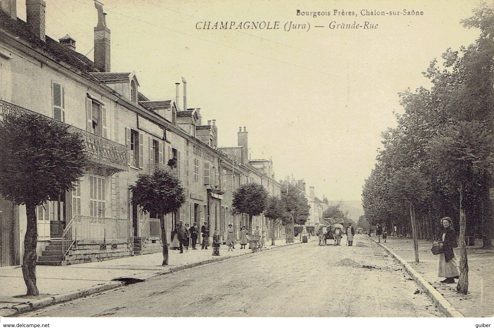 39 Champagnole Grande Rue Animation Attelage - Champagnole