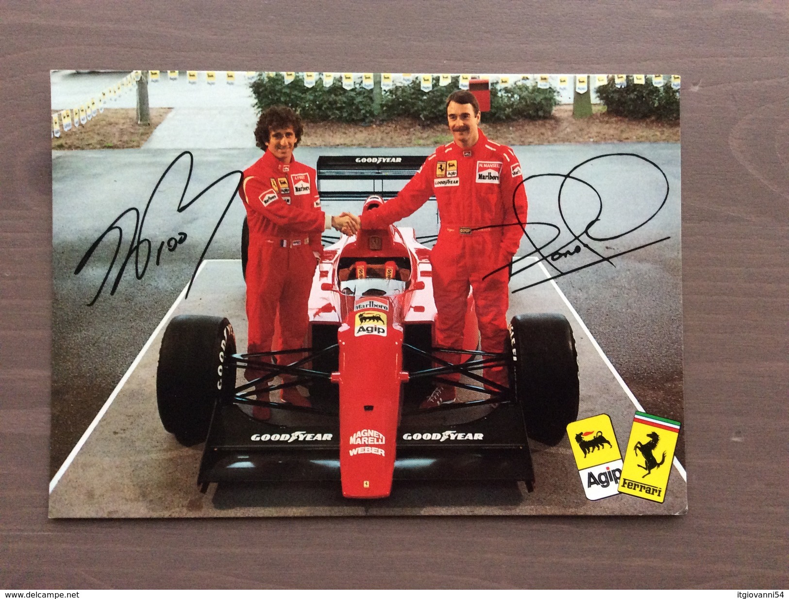 Cartoncino Ufficiale Ferrari Agip Presentazione Stagione  F1 Del 1990 Prost E Mansell - Grand Prix / F1