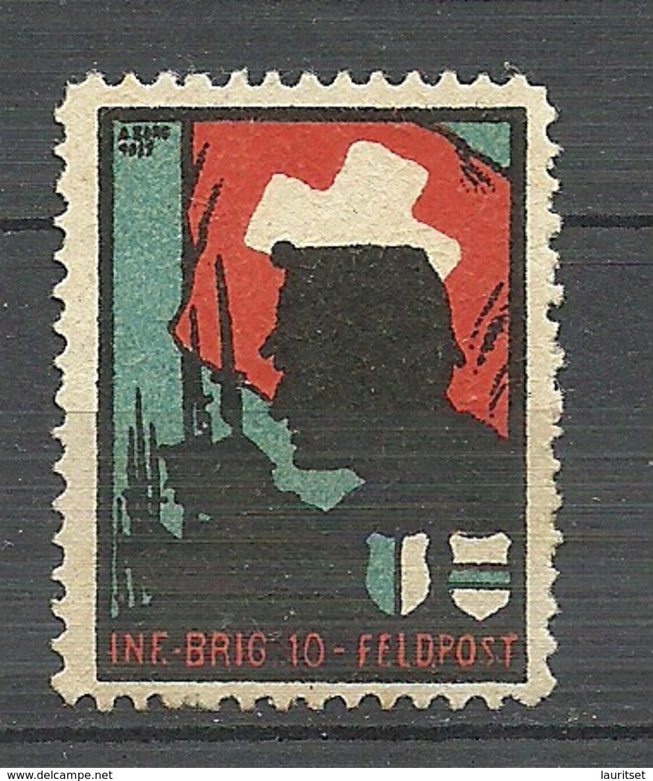 SCHWEIZ Switzerland Soldatenmarke Military Inf. Brig. 10 Feldpost Field Post Unused Ungebraucht - Vignetten