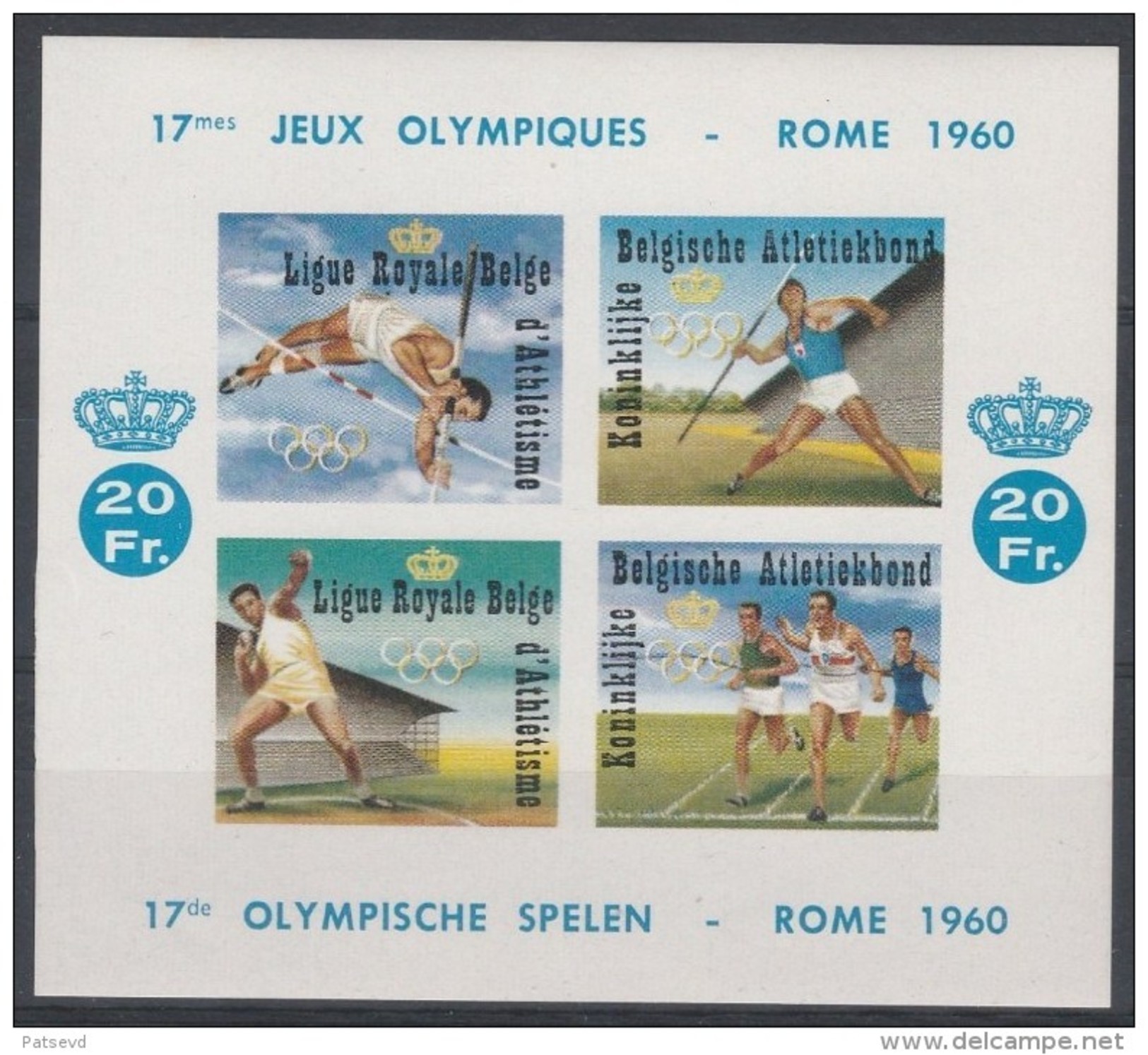 E 80 Olympsche Spelen Rome 1960 ** Ongetand - Erinnophilie [E]