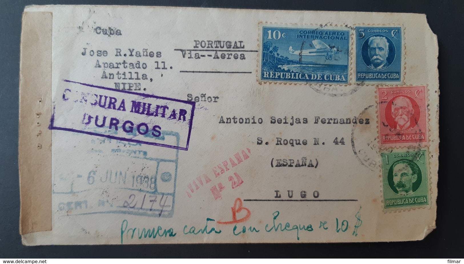 Cuba Carta - Cuba (1874-1898)