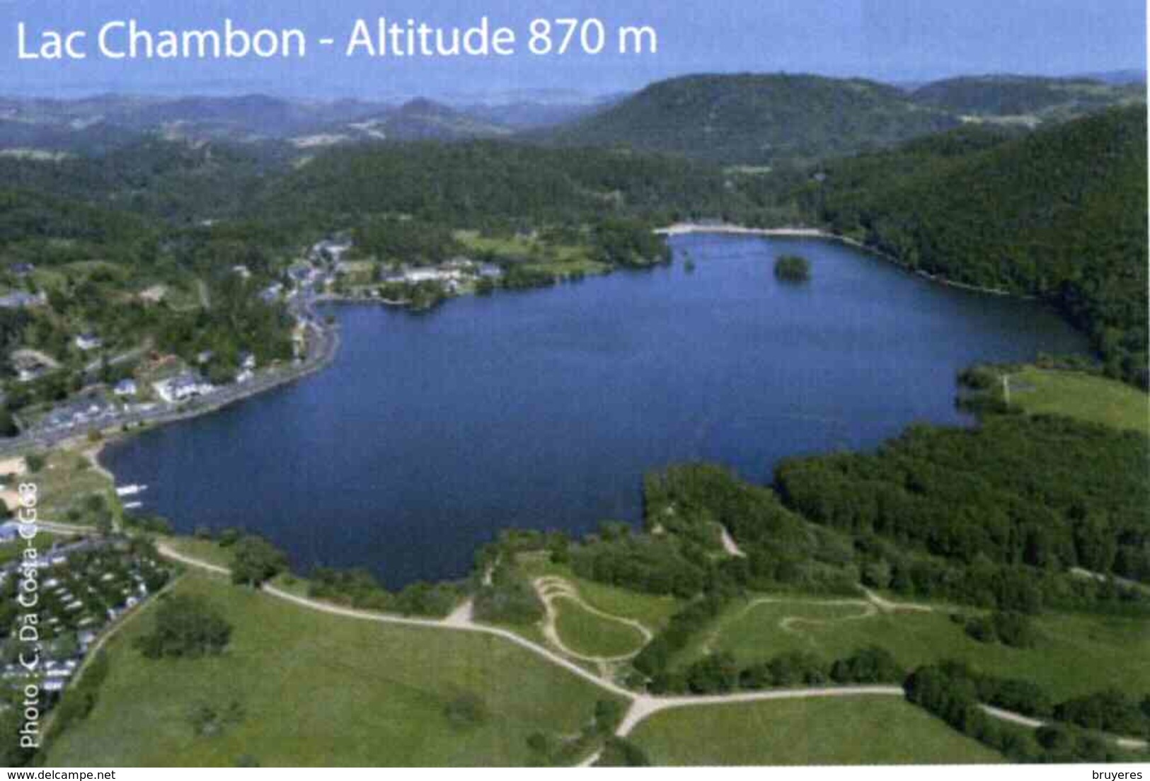 PAP De 2007 Avec Timbre "Les Volcans D'Auvergne" Sur Papier Satiné Et Illust. "Lac Chambon (870 M)" - Volcanos