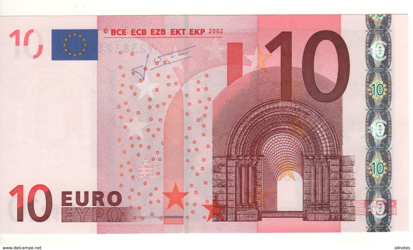 10 EURO  "Y" Greece    Firma Trichet    N 036 H6  /  FDS - UNC - 10 Euro