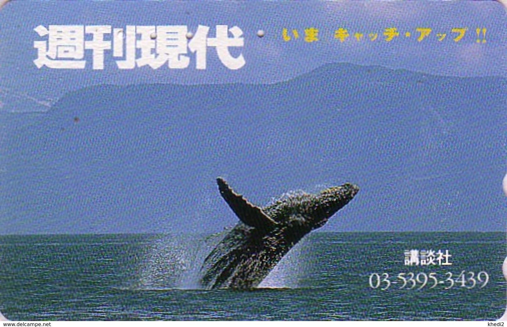 Télécarte Japon / 110-011 - ANIMAL - BALEINE - WHALE Japan Phonecard - WAL Telefonkarte - BALLENA  - 328 - Dauphins