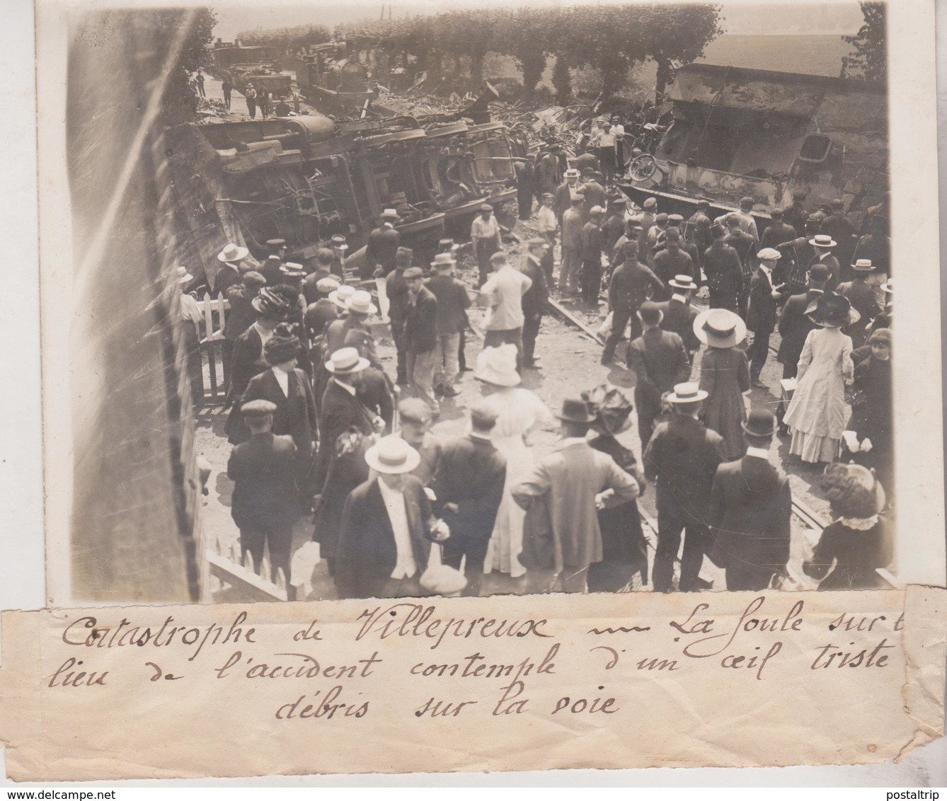 CATASTROPHE DE VILLEPREUX CHEMIN DE FER L'ACCIDENT 18*13CM Maurice-Louis BRANGER PARÍS (1874-1950) - Trenes