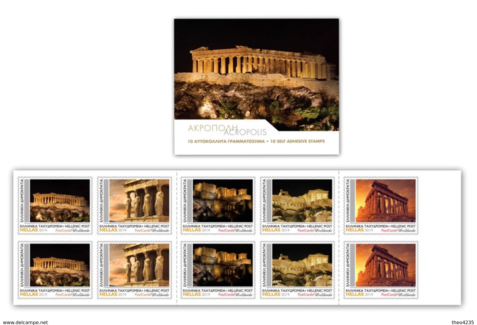 GREECE STAMPS 2019/ARCEALOGICAL AREAS(4different Booklets)-MNH-SELF ADHESIVE-BOOKLET-22/7/19 - Archeologia