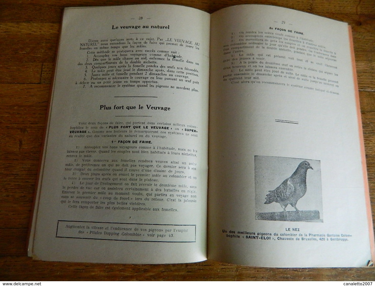 COLOMBOPHILIE:TRAITE DU VEUVAGE -48 PAGES -PHARMACIE SAINT ELOI 420 CHAUSSEE DE BRUXELLES -GENTBRUGGE - Animaux