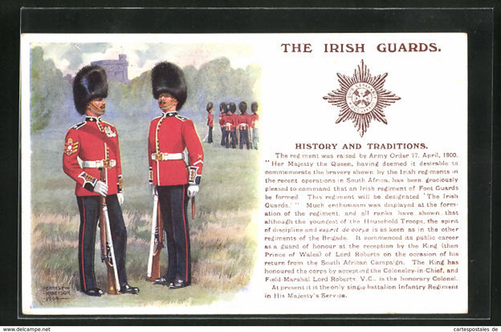 Artist's Pc Ernest Ibbetson: The Irish Guards, Regiment, Uniformen - Régiments