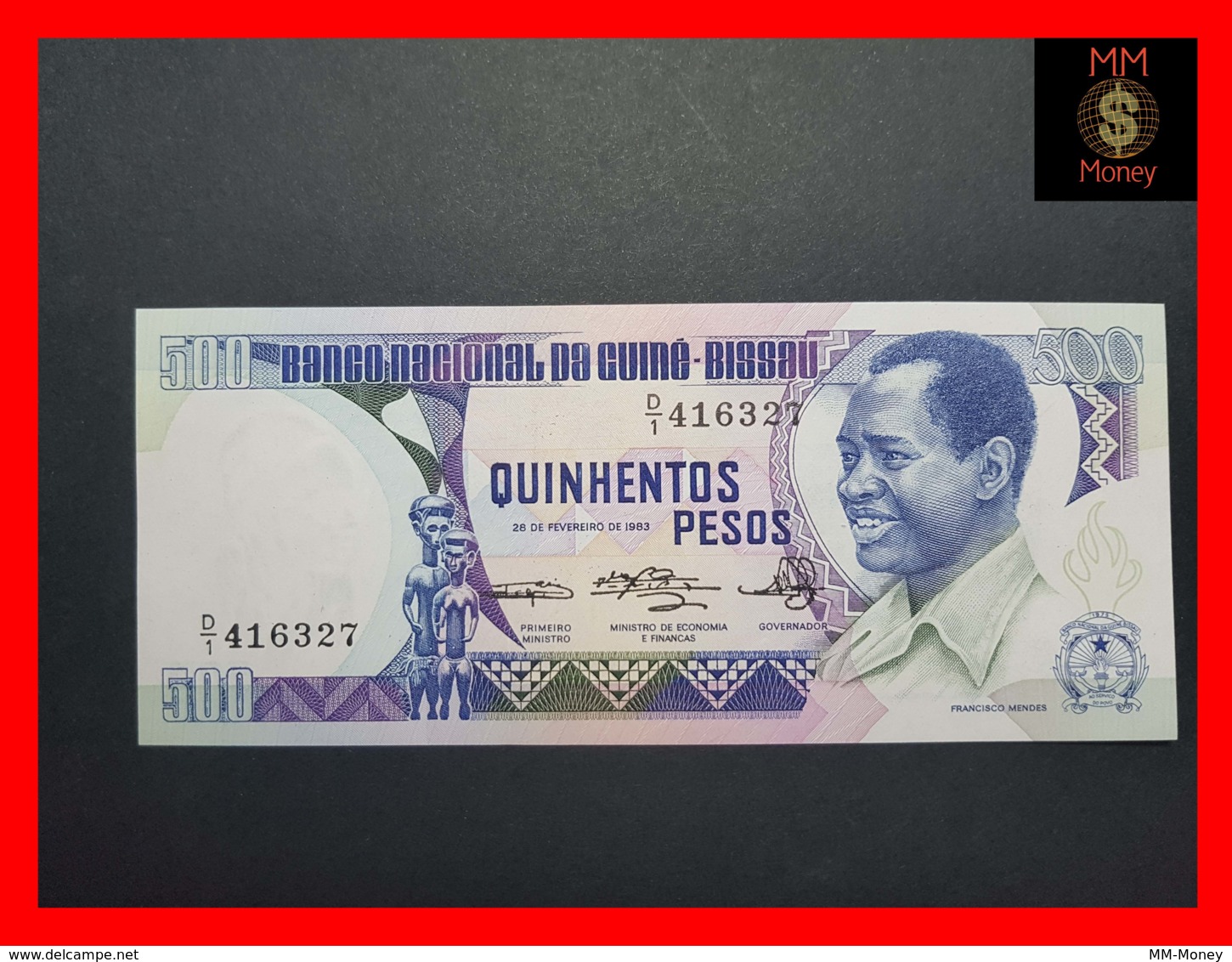 GUINEA BISSAU 500 Pesos  28.2.1983  P. 7 UNC - Guinea-Bissau