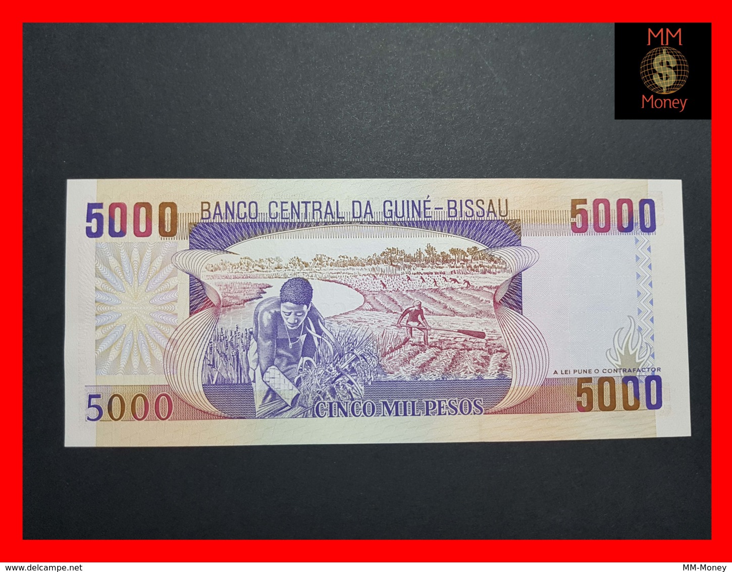 GUINEA BISSAU 5.000  5000 Pesos 1.3.1993  P. 14 B  UNC - Guinee-Bissau