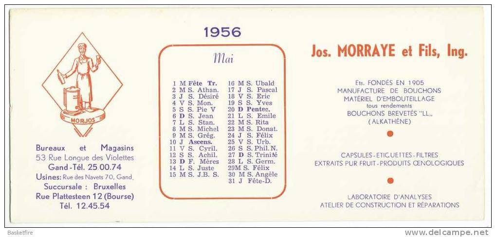 Vloeipapier - Buvard:  MORJOS - Jos. MORRAYE Et Fils, Ing. - Gent - Bruxelles - 1956 - Produits Pharmaceutiques