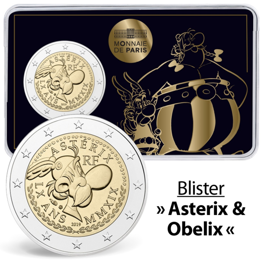 3. Coincard A 2 Euro, 2019, Frankreich, Zum 60 Jubilaeum, Asterix Und Obelix            Muenzen,Coins,Euros - France