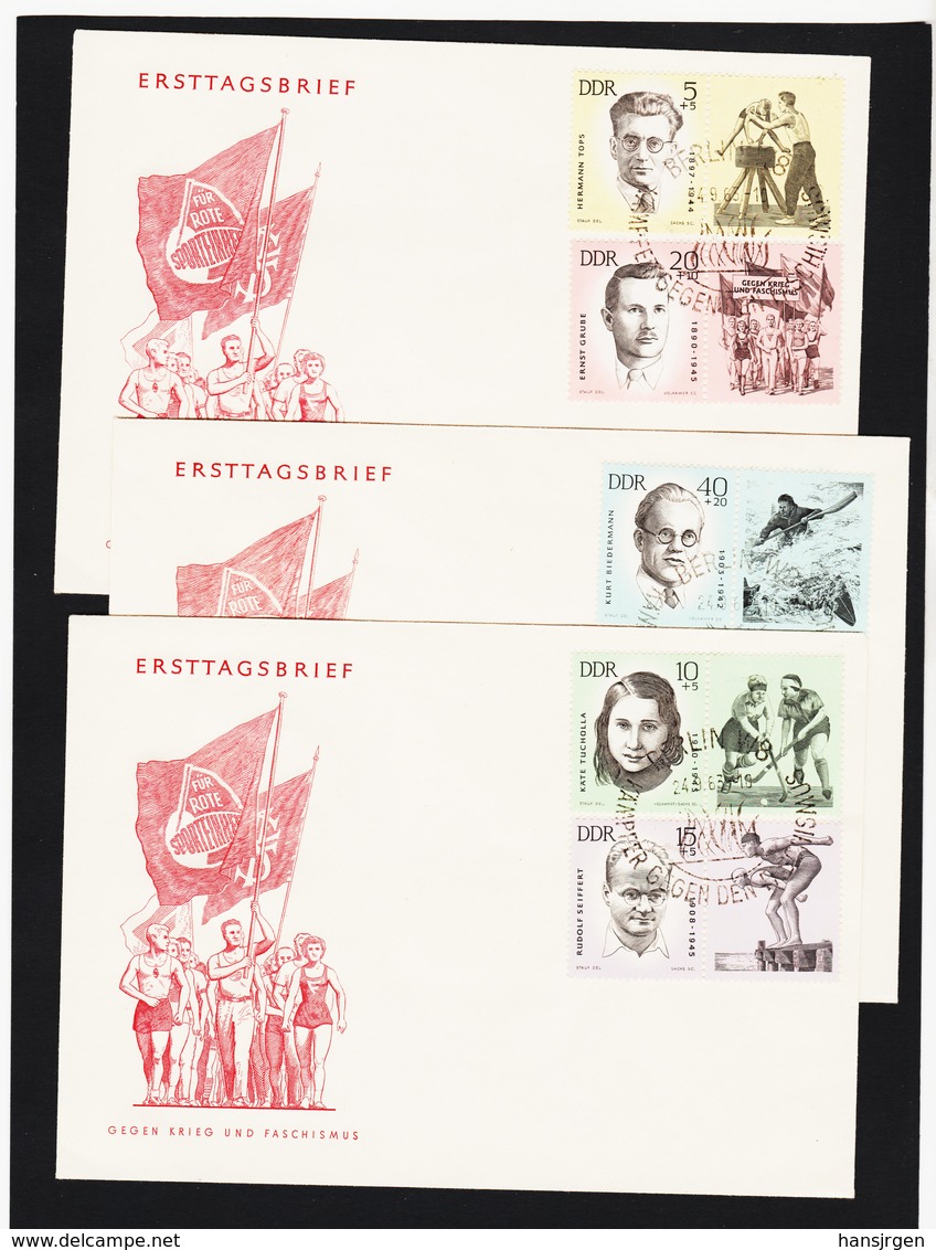 OCT327 DDR 1963 3 St. ERSTTAGSBRIEFE (FDC) MICHL 983/87 SIEHE ABBILDUNG - Sonstige & Ohne Zuordnung