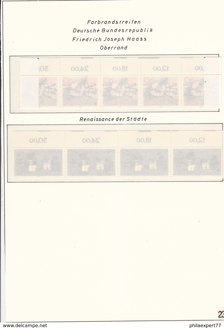 BRD - 1980/81 - Farbrandstreifen Sammlung - Postfrisch - 23. - Unused Stamps