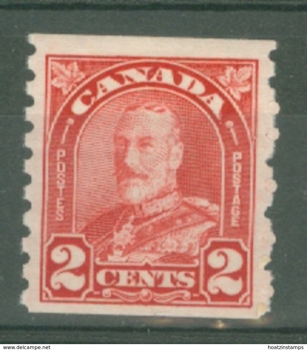 Canada: 1930/31   KGV - Coil   SG307    2c   Scarlet   [Imperf X Perf 8½]   MH - Unused Stamps