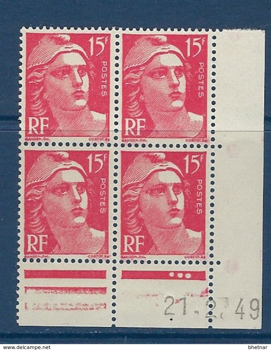 FR Coins Datés YT 813 " Gandon 15F Rouge " Neuf** Du 21.2.49 - 1940-1949