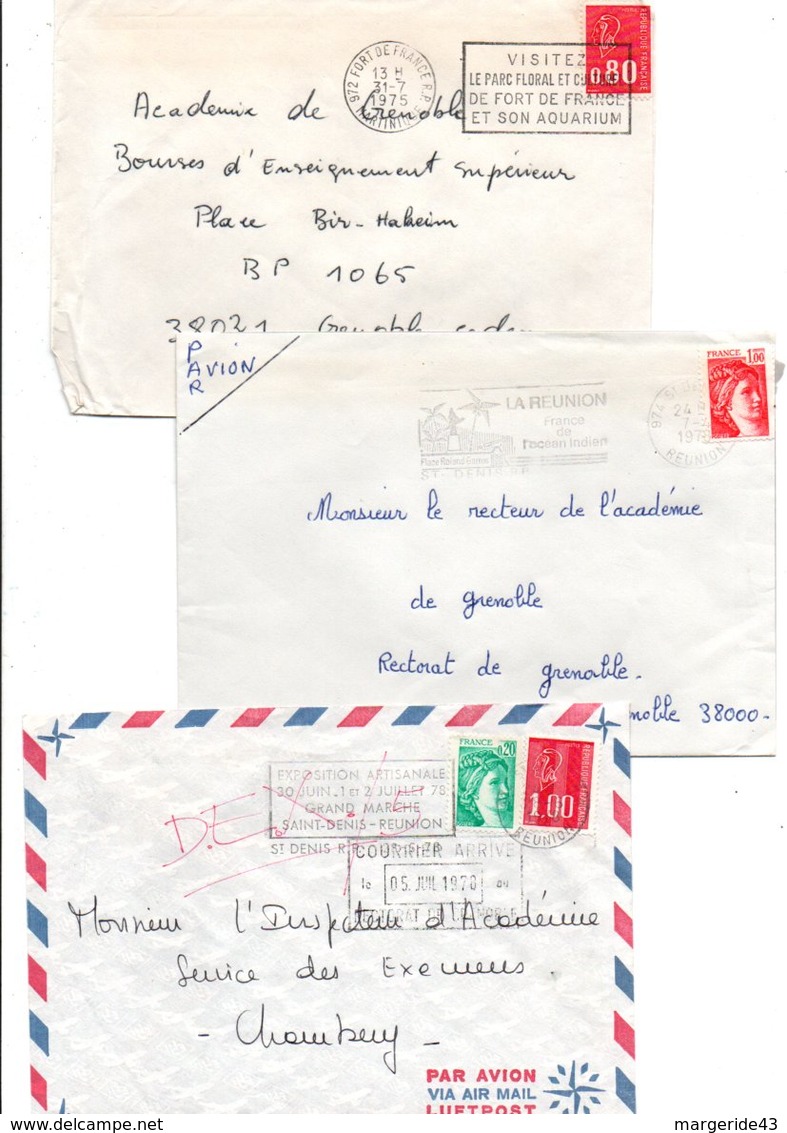 REUNION LOT DE LETTRES DIVERSES POIDS 140 GRAMMES - Lots & Kiloware (mixtures) - Max. 999 Stamps